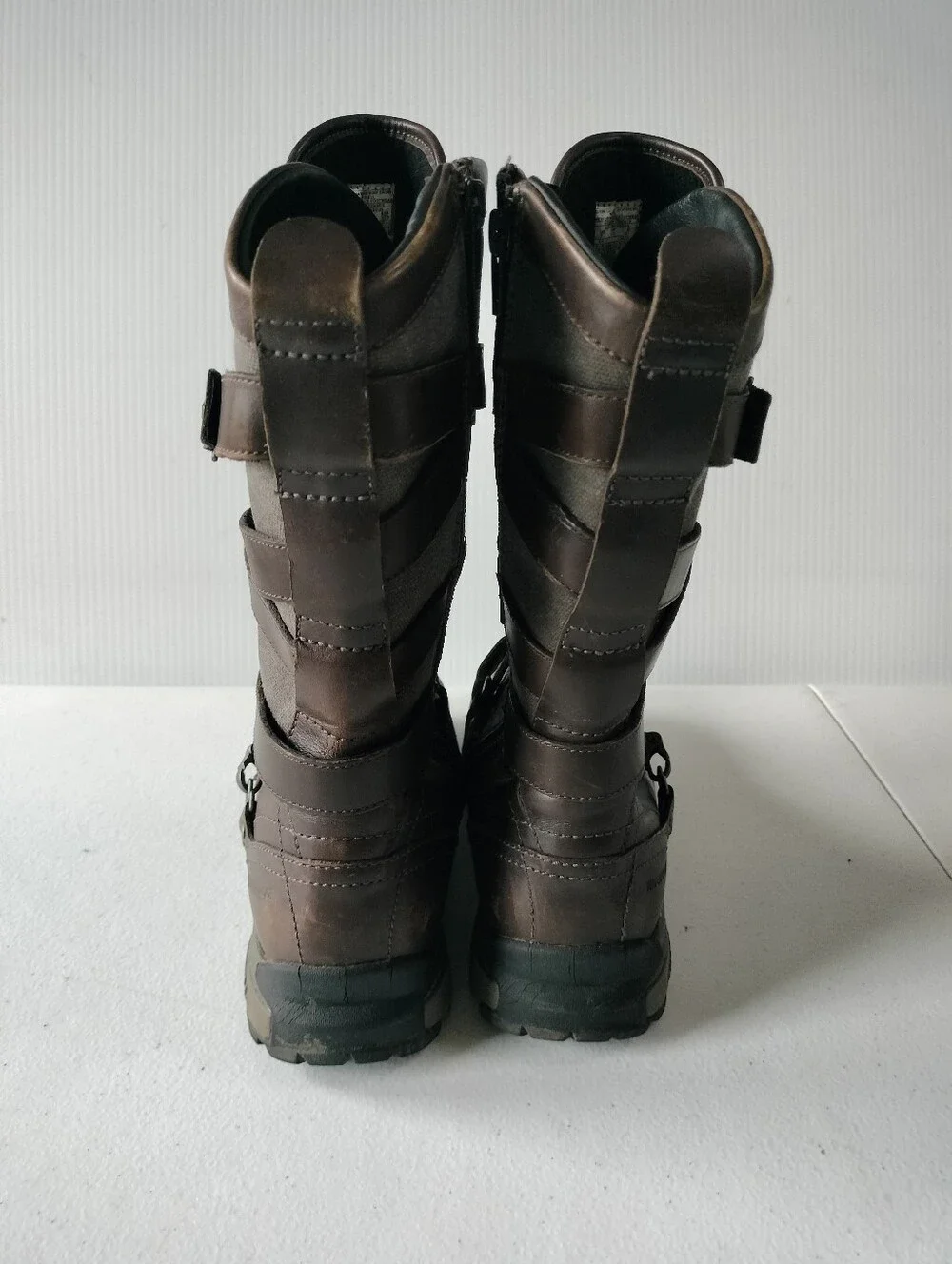Merrell Womens Strappy Brown Leather Waterproof Mid-Calf Boots 7 Rain Winter